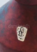 Retro német mangánszínezésű váza. Jelzett, hibátlan, m: 25,5 cm