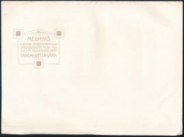 1908 Meghívó a Nyitrai Könyvnyomdászok nyári táncmulatságára, szecessziós díszítéssel, hajtott