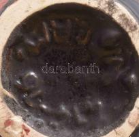 Retro német piros-fekete váza. Jelzett, hibátlan, m: 16 cm