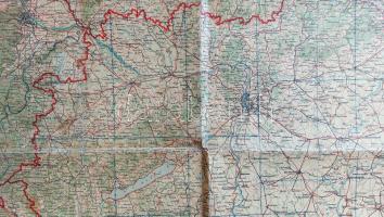 Csonka-Magyarország áttekintő térképe az 1940. augusztus 30-a után érvényes határokkal. Mértéke: 1 :...