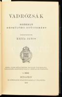 Kriza János: Vadrózsák. Székely népköltési gyűjtemény. I-II. köt. [Egy kötetben.] Szerk.: - -. Magyar Népköltési Gyűjtemény. Uj folyam. XI-XII. Bp., 1911, Athenaeum, XXXIX+1+478+2; 468 p. [2. kiadás.] Átkötött félbőr-kötésben, kopott borítóval, sérült gerinccel.