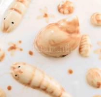 Tengeri mintás bonbonier, jelzés nélkül, hibátlan, d: 10 cm