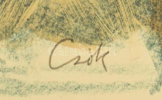 Csók István (1865-1961): Züzü. Akvarellel színezett litográfia, papír, jelzett. 31×22,5 cm