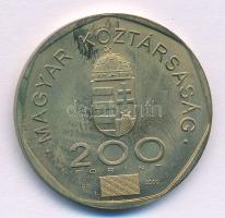 2000. 200Ft Cu-Zn "2000. évforduló / Rodin: a Gondolkodó, a Naprendszer" T:AU ujjlenyomat,...