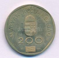 2000. 200Ft Cu-Zn "2000. évforduló / Rodin: a Gondolkodó, a Naprendszer" T:AU ujjlenyomat,...