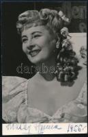 1956 Honthy Hanna (1893-1978) színésznő aláírása fotón