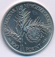 1981. 100Ft Ni "FAO I. - Világélelmezési nap" T:AU patina, ujjlenyomat
Adamo EM66