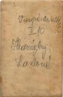 Fiú fagottal / boy with bassoon, photo (szakadt / tear)