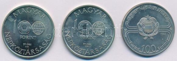 1982. 100Ft Cu-Ni "Labdarúgó világbajnokság 1982" + 1985. 100Ft alpakka "Labdarúgó Vi...