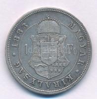 1883KB 1Ft Ag "Ferenc József / Barokk címer" T:VF patina
Adamo M15