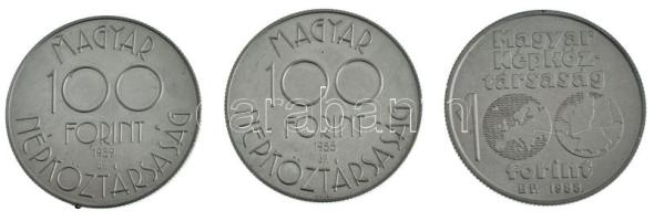 1988. 100Ft Cu-Ni-Zn "Labdarúgó Európa-bajnokság" + 100Ft Cu-Ni-Zn "Labdarúgó Világba...