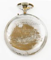 Zsebóra, sérült számlappal, működik