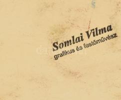 Somlai Vilma (1938-2007): Absztrakt táj. Akvarell, papír, a hátoldalán a művész pecsétjével jelzett,...
