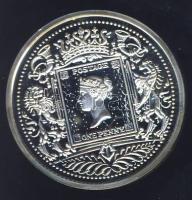 Nagy-Britannia 1990. "150 éves a bélyeg" Ag (999) 8,5g emlékérem tanúsítvánnyal T:PP