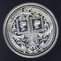Nagy-Britannia 1990. "150 éves a bélyeg" Ag (999) 8,5g emlékérem tanúsítvánnyal T:PP