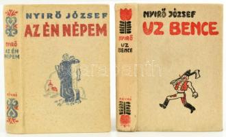 2 db Nyirő József kötet: Az én népem; Uz Bence. Bp., 1935-1936. Révai. Kiadói festett halinakötésben.