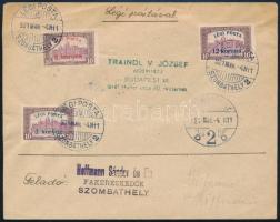 1920 Légiposta sor levélen LÉGI POSTA / SZOMBATHELY 2 Budapestre küldve