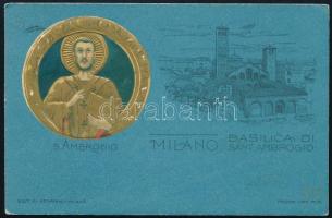 1902 Milánó, Kézdi-Kovács László (1864-1942) festőművész, műkritikus autográf aláírása és címzése cs...