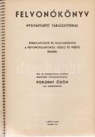 Felvonókönyv nyilvántartó táblázatokkal. Útbaigazítások és magyarázatok a felvonótulajdonos, kezelő ...