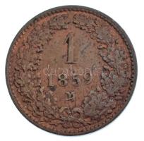 Olasz Államok / Milánó 1859M 1kr Cu T:AU,XF Italian States / Milan 1859M 1 Kreuzer Cu C:AU,XF Krause...