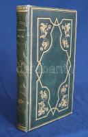 Pyrker [János László], Johann Ladislav Johann Ladislav Pyrker's sämmtliche Werke in Einem Bande. Neue, durchaus verbesserte Ausgabe. Mit dem Bildniss des Verfassers. Stuttgart und München, 1839. J. G. Cotta'scher Verlag. 1 t. (acélmetszetű címkép: a szerző hártyapapírral védett mellképe) + [8] + 520 + [1] p. Pyrker János László (1772-1847) Nagylángon született, 1796-ban szentelték pappá. Számos egyházi tisztséget töltött be, többek között szepesi püspök és velencei pátriárka is volt. 1827-től egri érsek lett, Egerben tanítóképzőt és rajziskolát alapított. Német nyelvű költeményei számos kiadásban láttak napvilágot. Nagy értékű képtárát a Magyar Nemzeti Múzeumnak adományozta. Nevéhez fűződik az egri nagytemplom építése is. Az MTA 1844-ben tiszteletbeli tagjává fogadta. Személye, illetve az e kötetben található Perlen der heiligen Vorzeit (A szent hajdan gyöngyei) című műve körül alakult ki a reformkor egy fontos generációs konfliktusa, a Pyrker-pör. A Pyrker-pörben az új, hazafias nemzedék (Toldy Ferenc vezetésével) a fordító Kazinczy arisztokrata-tiszteletét és ,,kozmopolitizmusát" támadta, mivel nem tudta elnézni, hogy a széphalmi mester Pyrker egri érsek német nyelvű vallásos eposzának magyarra fordítására fecsérelte idejét, eredeti magyar művek alkotása helyett. Keretdíszes oldalakkal, néhány széljegyzettel. Az előzéken Rudolf Heger bécsi könyvárus és antikvárius könyvjegyével és Dr. A. Schams fametszetű Ex librisével. Goedeke X, 562. Wurzbach XXIV, 119. Korabeli, díszes, dúsan aranyozott sötétzöld egészmaroquin kötésben, színes, márványmintás festésű lapszélekkel. Dekoratív, gyönyörű példány.