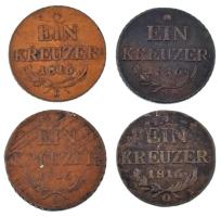 1816A 1kr Cu + 1816B 1kr Cu + 1816G 1kr Cu + 1816O 1kr Cu T:VF,F