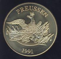 Németország 1991. "Preussen - Dorothea C. Erxlebin" aranyozott Cu-Ni emlékérem tanúsítvánn...