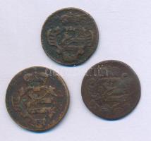 Olasz Államok / Gorizia 1769H 1s Cu + 1788K 1s Cu + 1799K 2s Cu T:F,VG patina Italian States / Gorizia 1769H 1 Soldo Cu + 1788K 1 Soldo Cu + 1799K 2 Soldi Cu C:F,VG patina