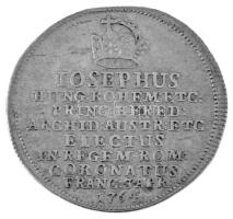 Habsburg Monarchia 1764. "II. József frankfurti koronázása" Ag zseton. "IOSEPHUS - HV...