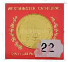 Nagy-Britannia DN Westminster apátság / II. János Pál pápa kétoldalas, aranyozott fém emlékérem eredeti műanyag tokban (38mm) T:PP United Kingdom ND Westminster Abbey / John Paul II double-sided, gilt metal medallion in original plastic case (38mm) C:PP