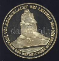 Németország 1991. "Preussen - Lipcsei polgárháború" aranyozott Cu-Ni emlékérem tanúsítvánnyal T:PP