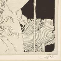 Szász Endre (1926-2003): Női arc. Rézkarc, papír, jelzett, számozott (4/100), üvegezett fakeretben, ...