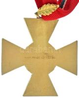 DN "Vitézi Rend Fehér zománcos I. osztályú Arany Lovagkeresztje" zománcozott kitüntetés ny...