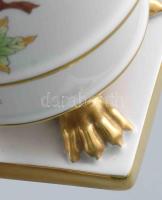 Herendi Viktória mintás körmös váza, jelzett, hibátlan, m: 13 cm