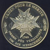 Németország 1991. "Preussen - Pour Le Merite rend" aranyozott Cu-Ni emlékérem T:PP
