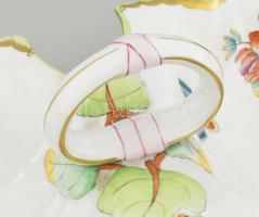 Herendi Viktória mintás asztalközép kínáló. Átcsomózott mintás fogóval. Jelzett, hibátlan, 46x23x13 ...