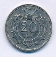 Ausztria 1907. 20h Ni T:AU kis ph Austria 1907. 20 Heller Ni C:AU small edge error Krause KM#2803