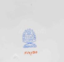 Herendi Viktória mintás süteményes készlet. Kínáló + 6 db tál. Jelzett, hibátlan, d: 19-29,5 cm