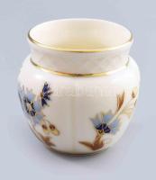 Zsolnay búzavirág mintás kisváza. Jelzett, hibátlan, m: 7 cm