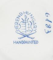 Herendi Viktória mintás bonbonier, rózsa fogóval. Jelzett, hibátlan, m: 8,5 cm