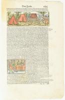 cca 1545-1580 Münster, Sebastian: Cosmographiae 1 lapja. Benne Olaszország történetével, benne színe...