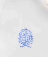 Herendi madármintás fogpiszkálótartó. Jelzett, kézzel festett, hibátlan, 9x6x6 cm