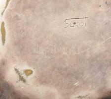 Tevan Margit (1901-1978): Dísztál. Jelzett, kopott, d: 14 cm