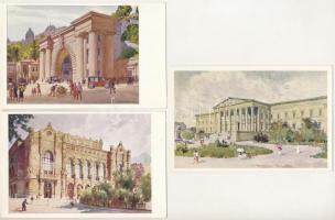 Budapest, A régi Budapest IV. sorozat. Kiadja a Műemlékek Országos Bizottsága - 12 képeslap tokban