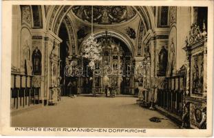 Romania, Inneres einer rumänischen Dorfkirche. Aus Rumänien. Original-Aufnahme von Kriegsphotograph Max Wipperling (Elberfeld) / interior of a village church in Romania (EK)
