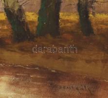 Szentgály Ferencz (?-?): Erdő. Olaj, vászon, jelzett. Dekoratív fakeretben. 60×80 cm