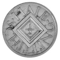 Ausztria 1925. 1/2Sch Ag T:XF karc Austria 1925. 1/2 Schilling Ag C:XF scratch Krause KM#2839