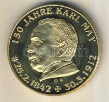 Németország 1992. "Karl May - Befour hercege" aranyozott Cu-Ni emlékérem tanúsítvánnyal T:PP