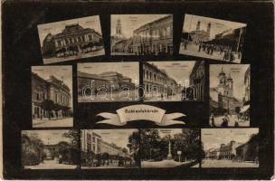 1918 Székesfehérvár, Igazságügyi palota, Kossuth utca, Rákóczi utca, zsinagóga, színház, vasútállomás, Nádor utca, Zichy liget, Vörösmarty tér, Vértanúk szobra, Széchenyi utca (EB)