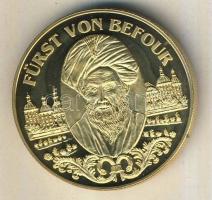 Németország 1992. "Karl May - Befour hercege" aranyozott Cu-Ni emlékérem tanúsítvánnyal T:...